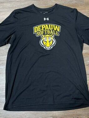 Depauw University Softball Shirt - Women's Size Large -Under Armour - HeatGear